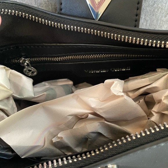 Valentino Orlandi Black Crescent Shoulder Bag with coin pouch. - Picture 5 of 9